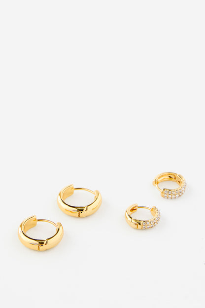 Premium Plated 2Pk Mid Earring