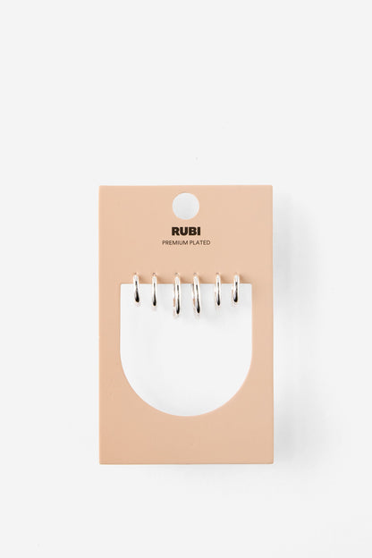 Premium Plated 3Pk Mid Earring