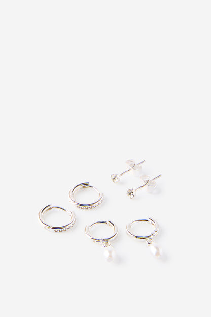 Premium Plated 3Pk Small Earring