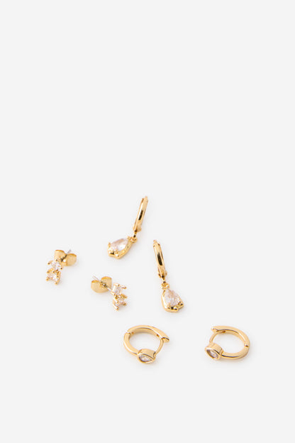 Premium Plated 3Pk Small Earring