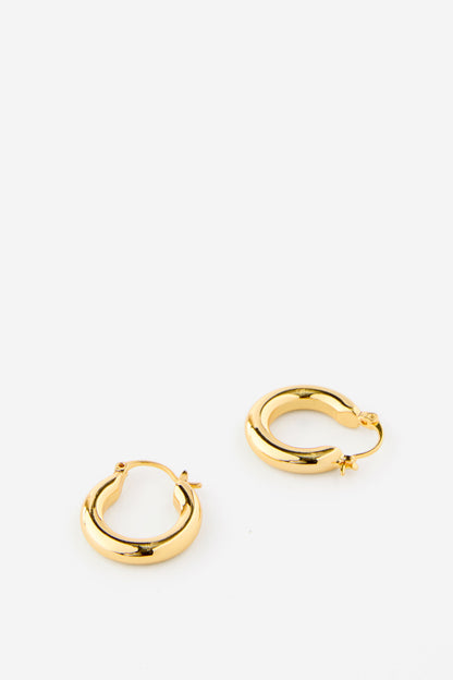 Premium Plated Mid Hoop Earring