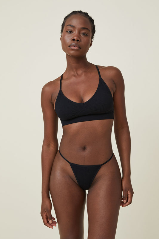 Seamless Rib Tanga Thong Brief