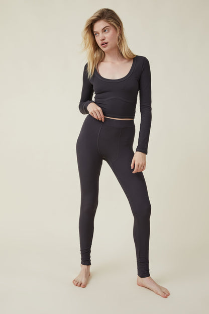 Sleep Recovery Cropped Long Sleeve Top