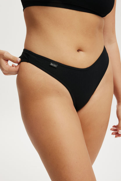 Organic Cotton Rib Cheeky Brief