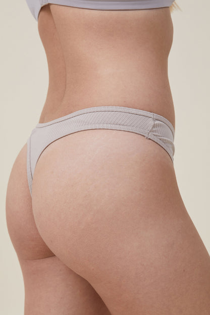 Organic Cotton Rib G String Brief