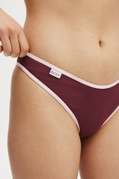 Organic Cotton Rib G String Brief