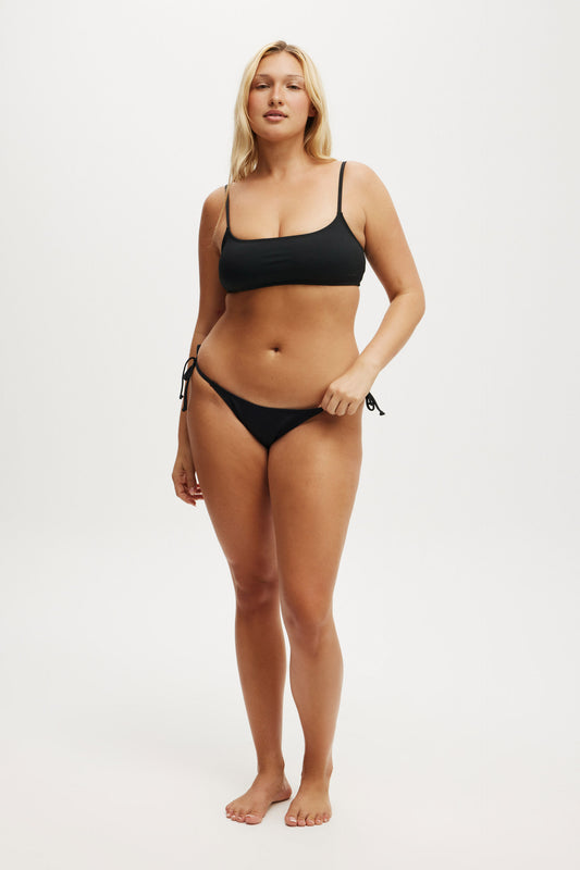 Fixed Tie Side Cheeky Bikini Bottom