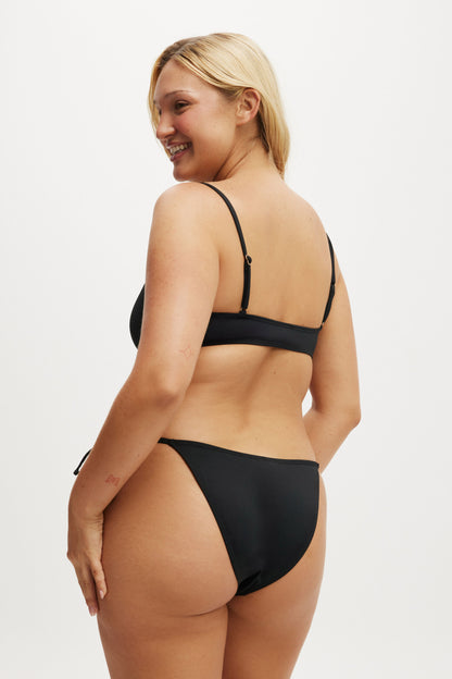 Fixed Tie Side Cheeky Bikini Bottom