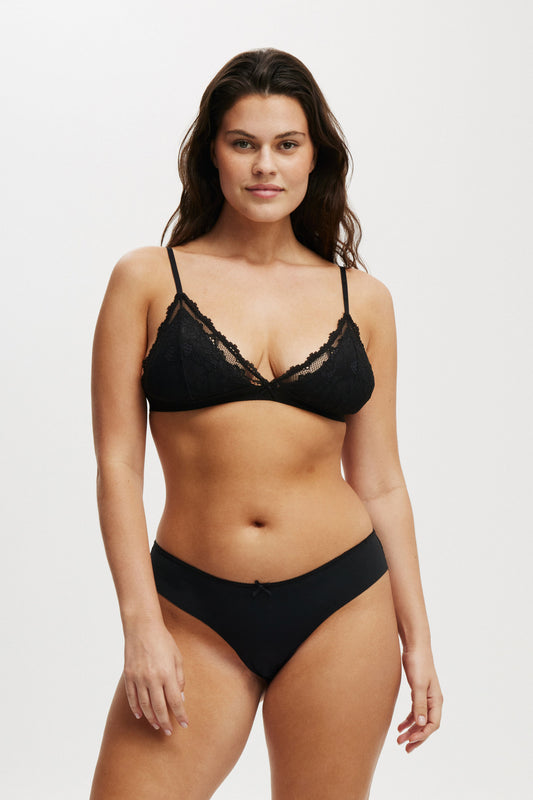 Everyday Lace Triangle Padded Bralette