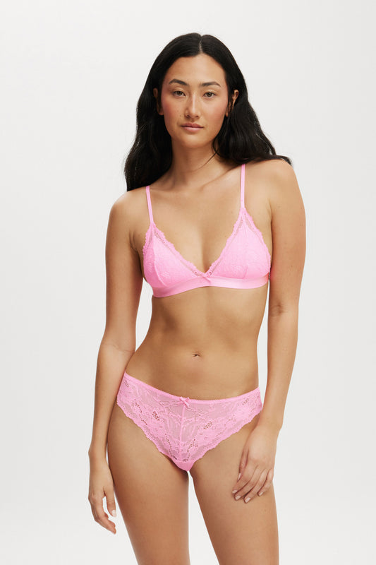 Everyday Lace Triangle Padded Bralette