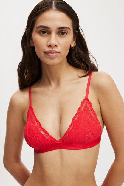 Everyday Lace Triangle Padded Bralette