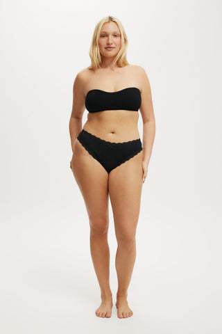 Organic Cotton Lace Cheeky Brief