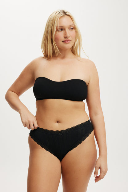 Organic Cotton Lace Cheeky Brief