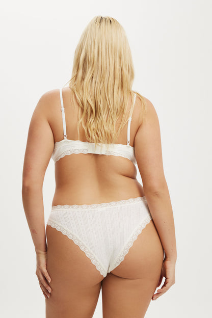 Organic Cotton Lace Cheeky Brief