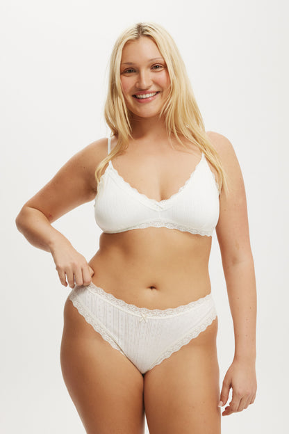Organic Cotton Lace Cheeky Brief