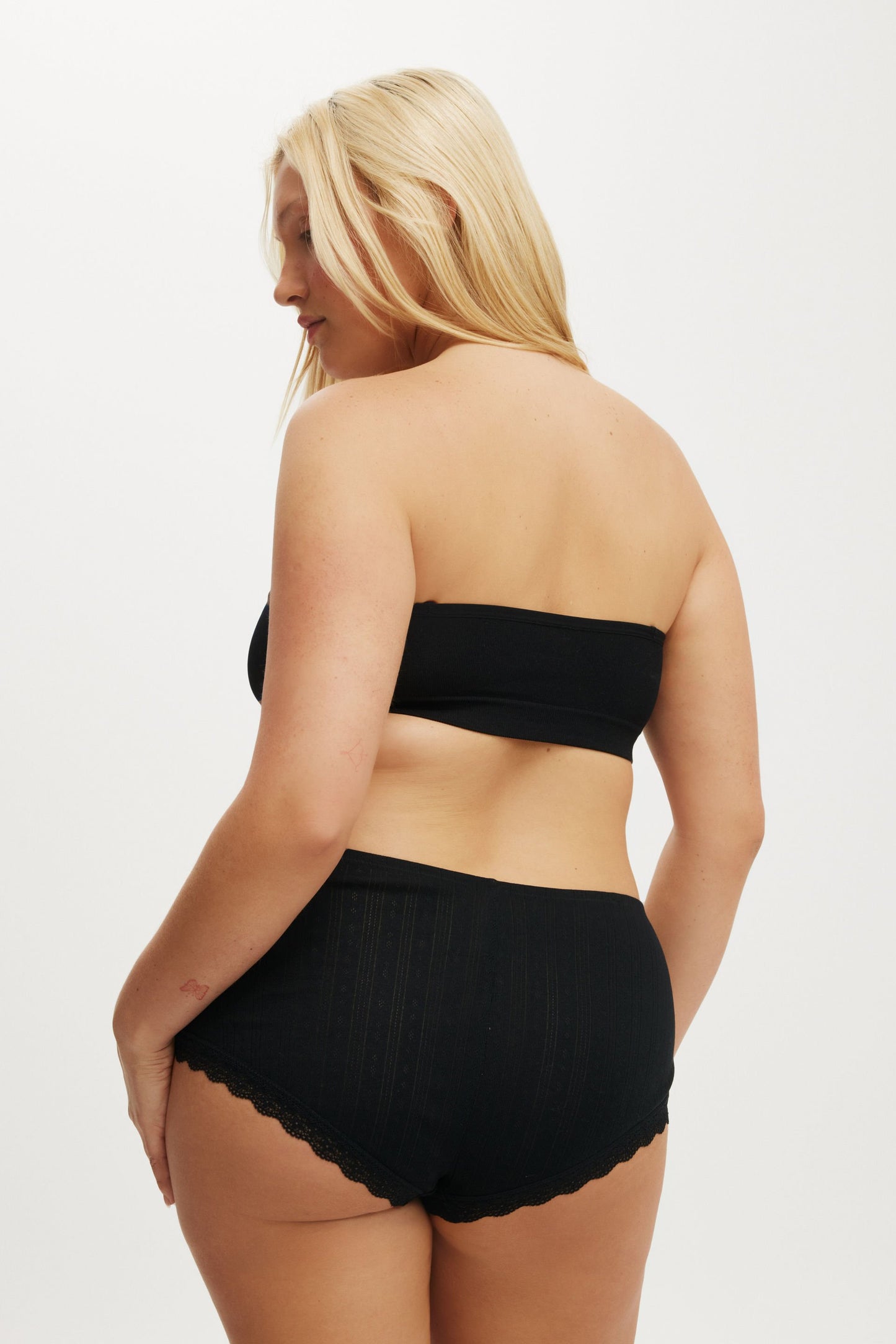 Organic Cotton Lace Boyshort Brief