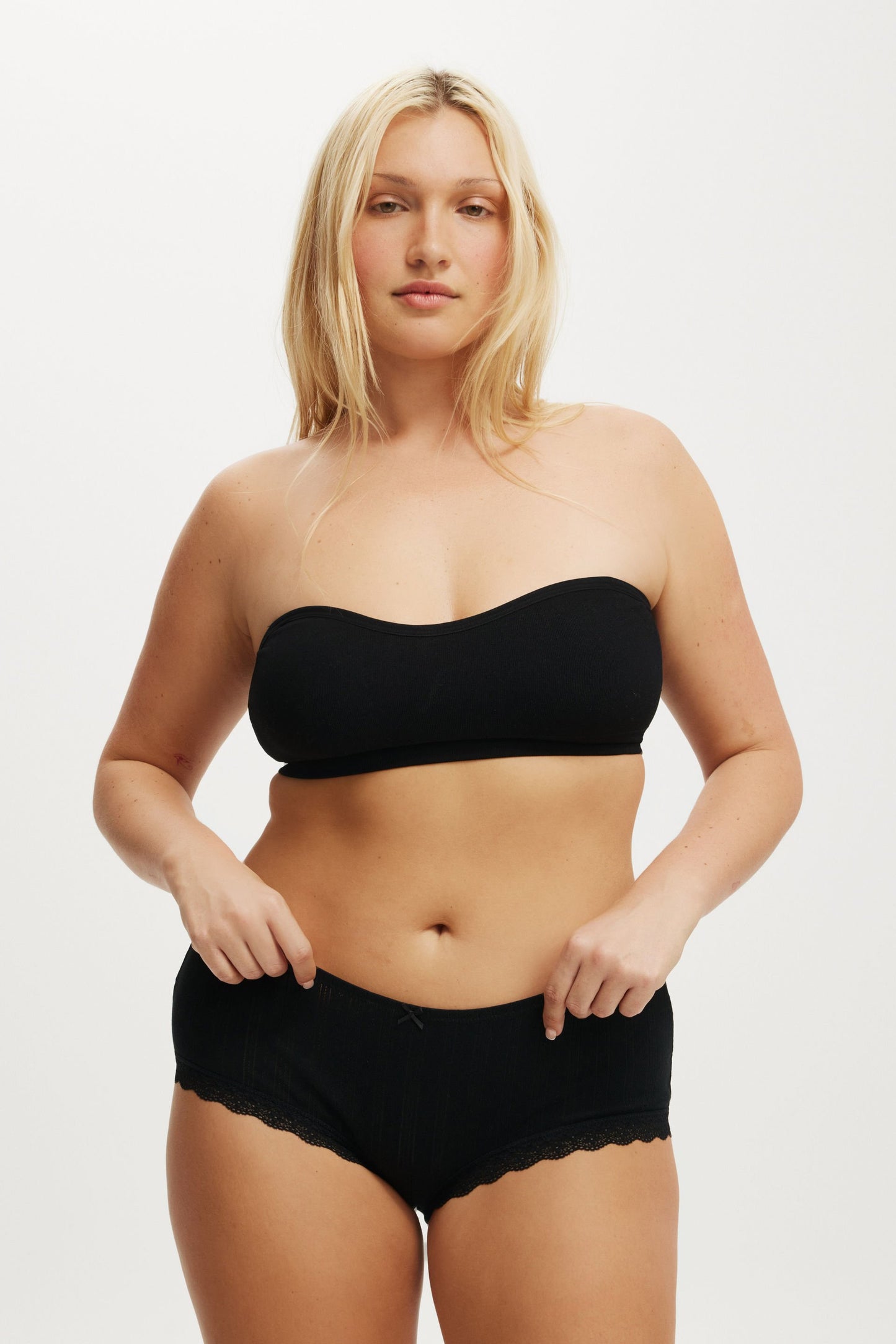 Organic Cotton Lace Boyshort Brief
