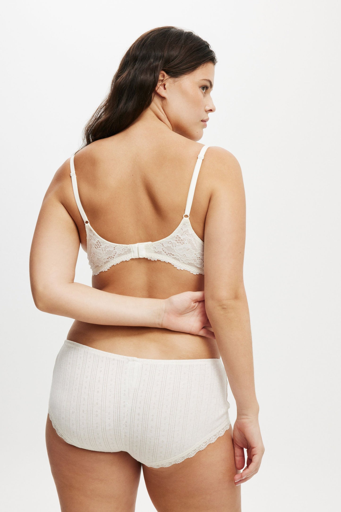 Organic Cotton Lace Boyshort Brief