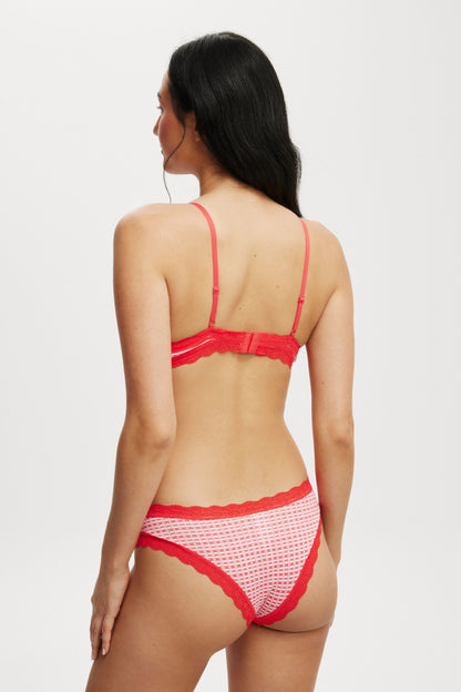 Organic Cotton Lace Triangle Padded Bralette