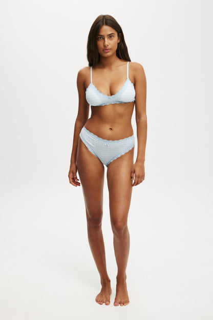 Organic Cotton Lace Triangle Padded Bralette