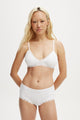 Organic Cotton Lace Triangle Padded Bralette