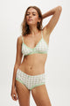 Organic Cotton Lace Triangle Padded Bralette