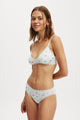 Organic Cotton Lace Triangle Padded Bralette