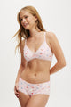 Organic Cotton Lace Triangle Padded Bralette