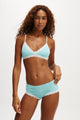 Organic Cotton Lace Triangle Padded Bralette