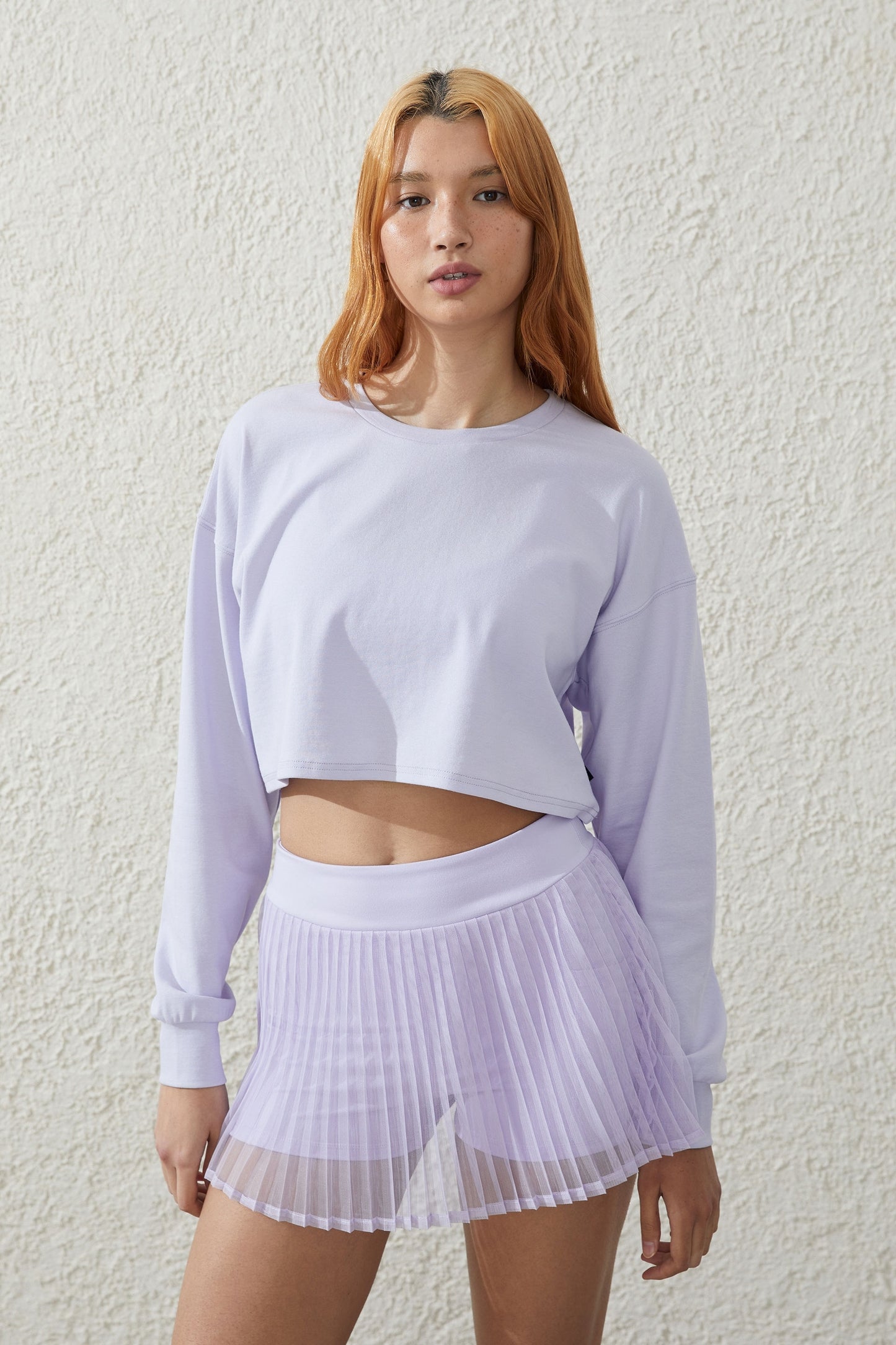 Active Mesh Pleated Skirt