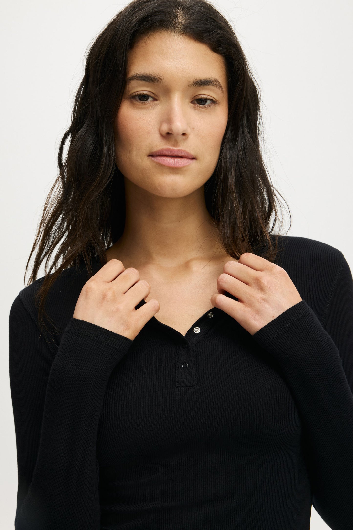 Airy Soft Henley Long Sleeve