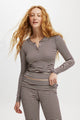 Airy Soft Henley Long Sleeve