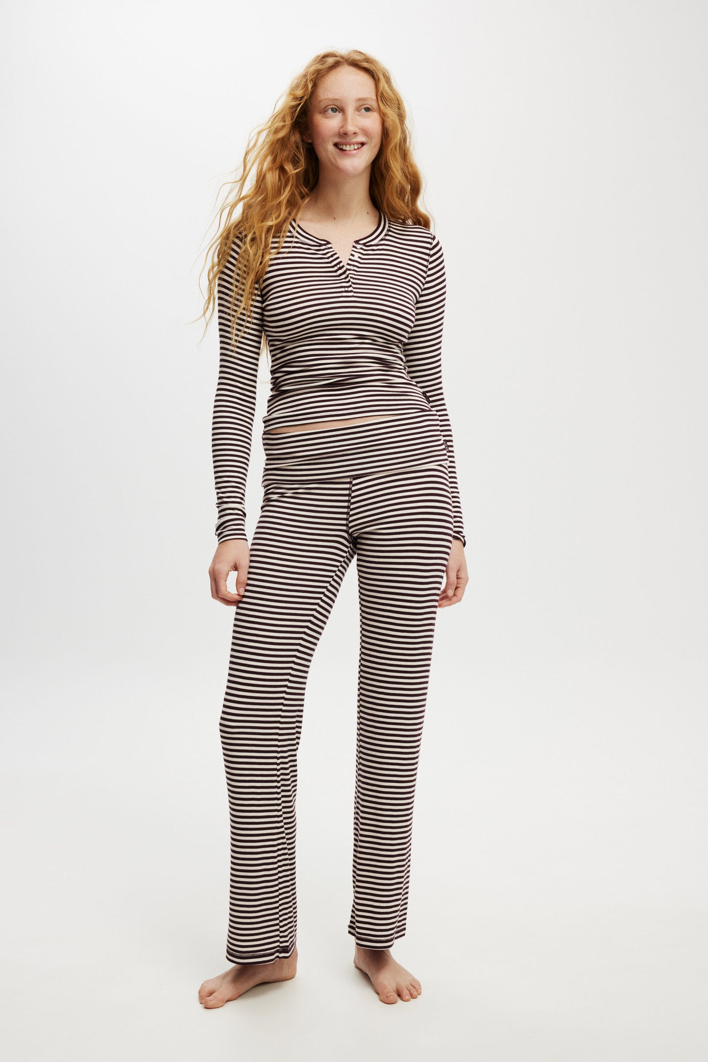 Airy Soft Henley Long Sleeve