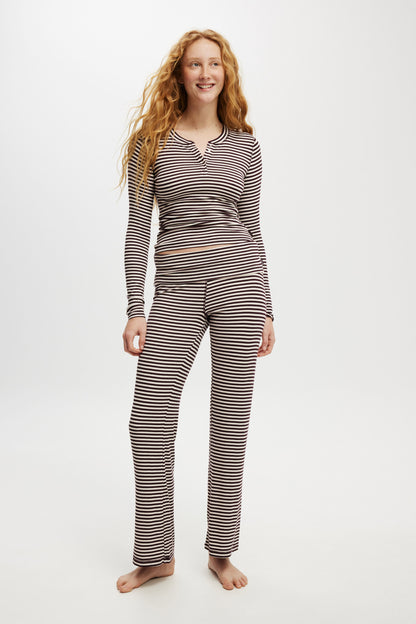 Airy Soft Henley Long Sleeve