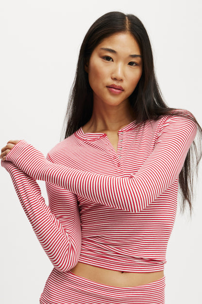 Sleep Recovery Henley Long Sleeve