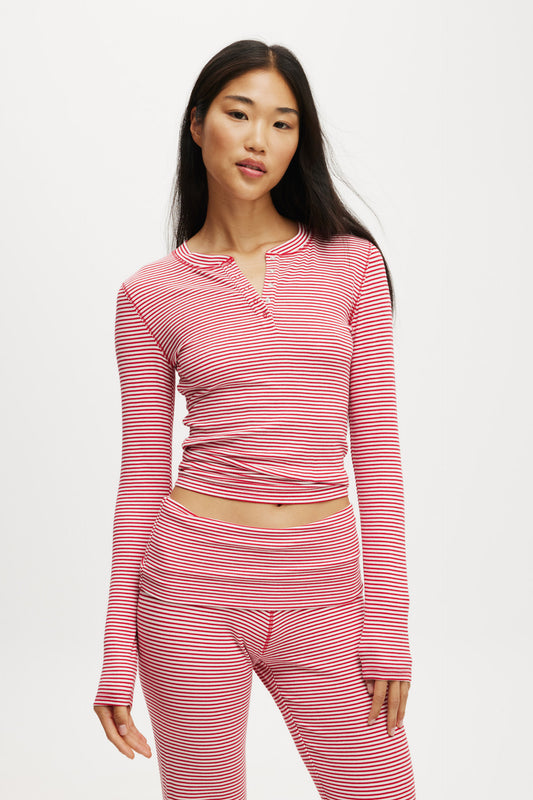 Sleep Recovery Henley Long Sleeve