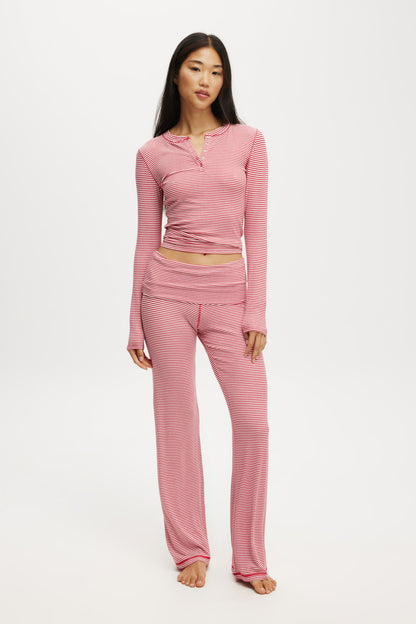 Airy Soft Henley Long Sleeve