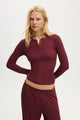 Sleep Recovery Henley Long Sleeve