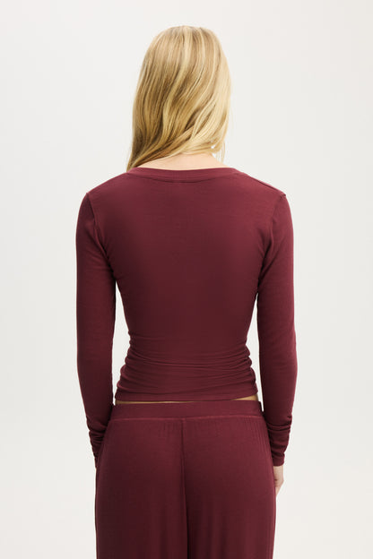 Sleep Recovery Henley Long Sleeve