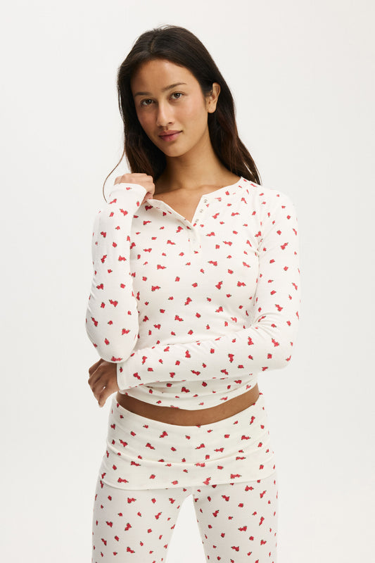 Airy Soft Henley Long Sleeve