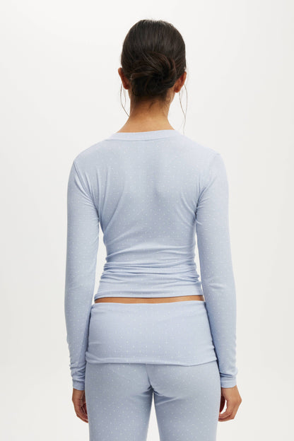 Airy Soft Henley Long Sleeve