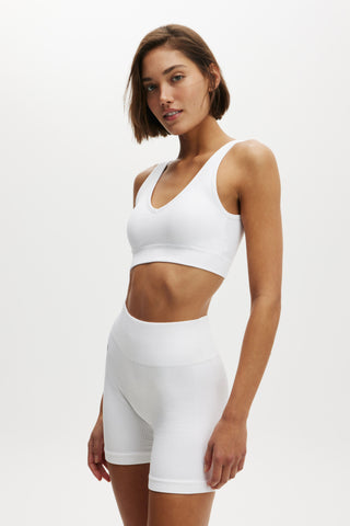 Seamless Plunge Strappy Back Crop
