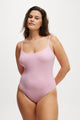 Thin Strap Low Scoop One Piece Cheeky