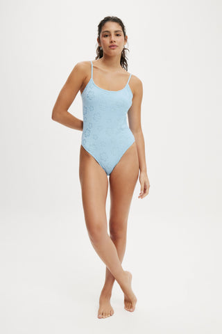 Thin Strap Low Scoop One Piece Cheeky