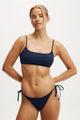 Straight Neck Crop Bikini Top