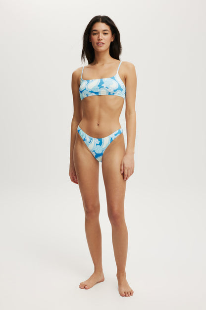Straight Neck Crop Bikini Top