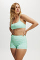Straight Neck Crop Bikini Top