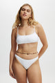 Straight Neck Crop Bikini Top