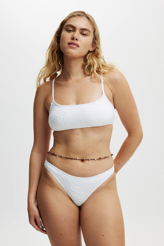 Straight Neck Crop Bikini Top