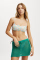 Straight Neck Crop Bikini Top